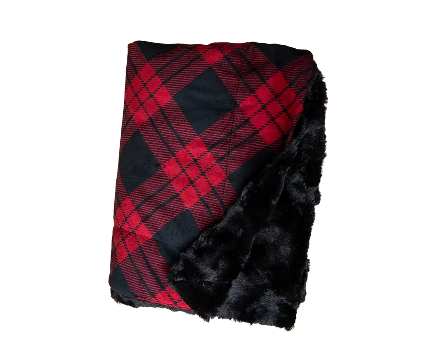 CC-008BP – CAMP CASUAL Picnic Blanket, 50 Inch x 60 Inch Red/ Black Polyester